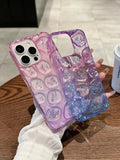 LuxuryKase LK170 3D Hemisphere Gradient Colour Glitter Case Cover For iPhone