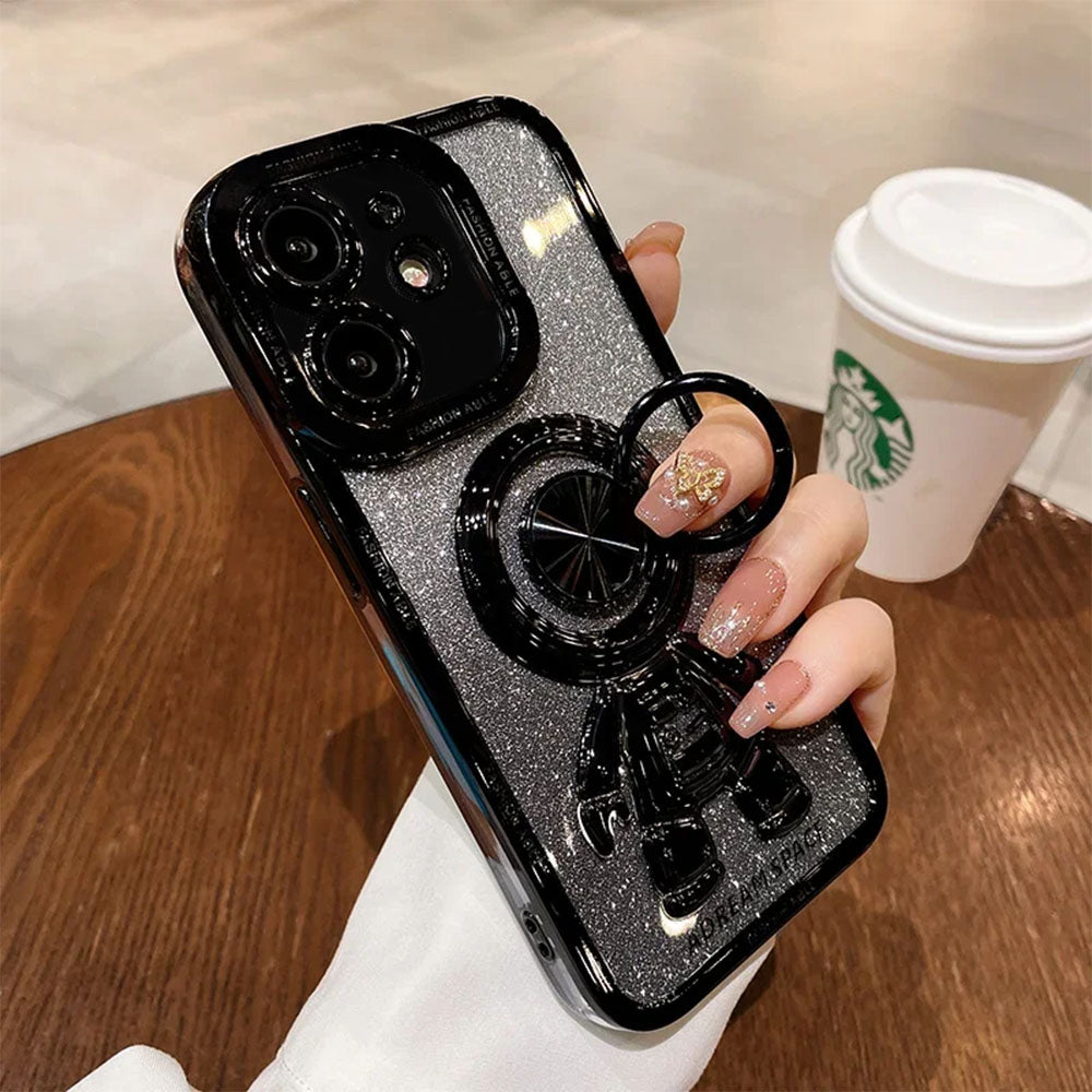 LuxuryKase LK135 Plating bling Astronaut Folding Stand Case For iPhone 11 12 13 14 15 Plus Pro Max