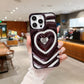 LuxuryKase LK159 Love Heart Plated Hollow Case Cover For iPhone