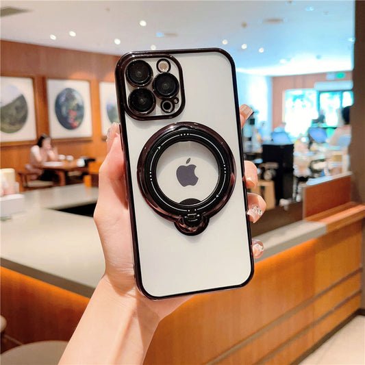 LuxuryKase LK151 Magnetic Bracket Stand Mag-Safe Wireless Chargeing Case For iPhone 11 12 13 14 15 Pro Plus Max