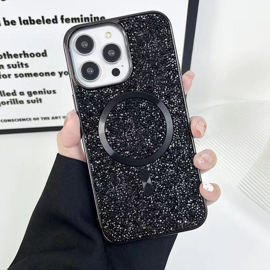 LuxuryKase LK133 Shining Star Flash Diamond Magnetic Mag-Safe Case for iPhone