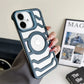 LuxuryKase LK172 Carbon Fiber Texture Magnetic Mag-Safe Lens Holder Frameless Case Cover For iPhone 13 14 15 16 Plus Pro Max