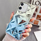 LuxuryKase LK136 Anti Yellowing Electroplated Diamond Gradient Pattern Case For iPhone 11 12 13 14 15 Plus Pro Max