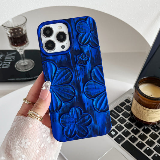 LuxuryKase LK138 Double Shaded 3D Flower Print Case For iPhone