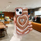 LuxuryKase LK159 Love Heart Plated Hollow Case Cover For iPhone