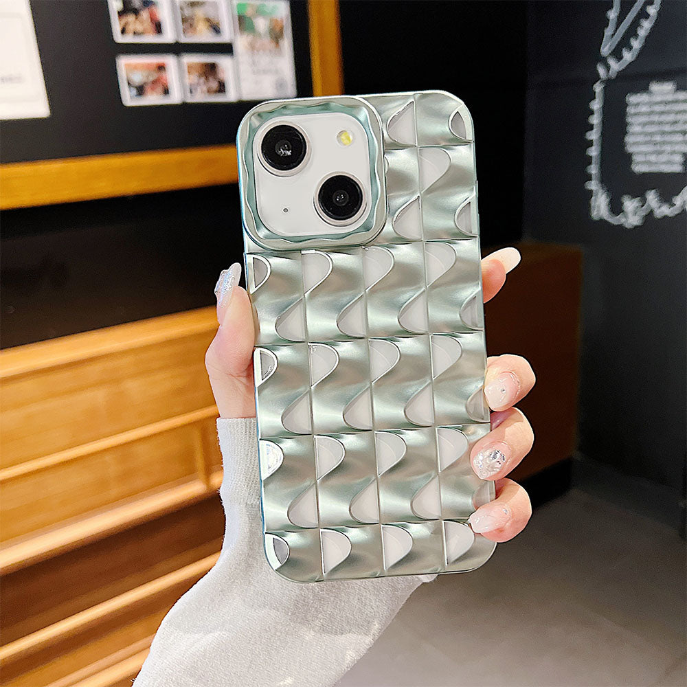 LuxuryKase LK148 3D Metal Texture Hollow S Pattern Soft For iPhone