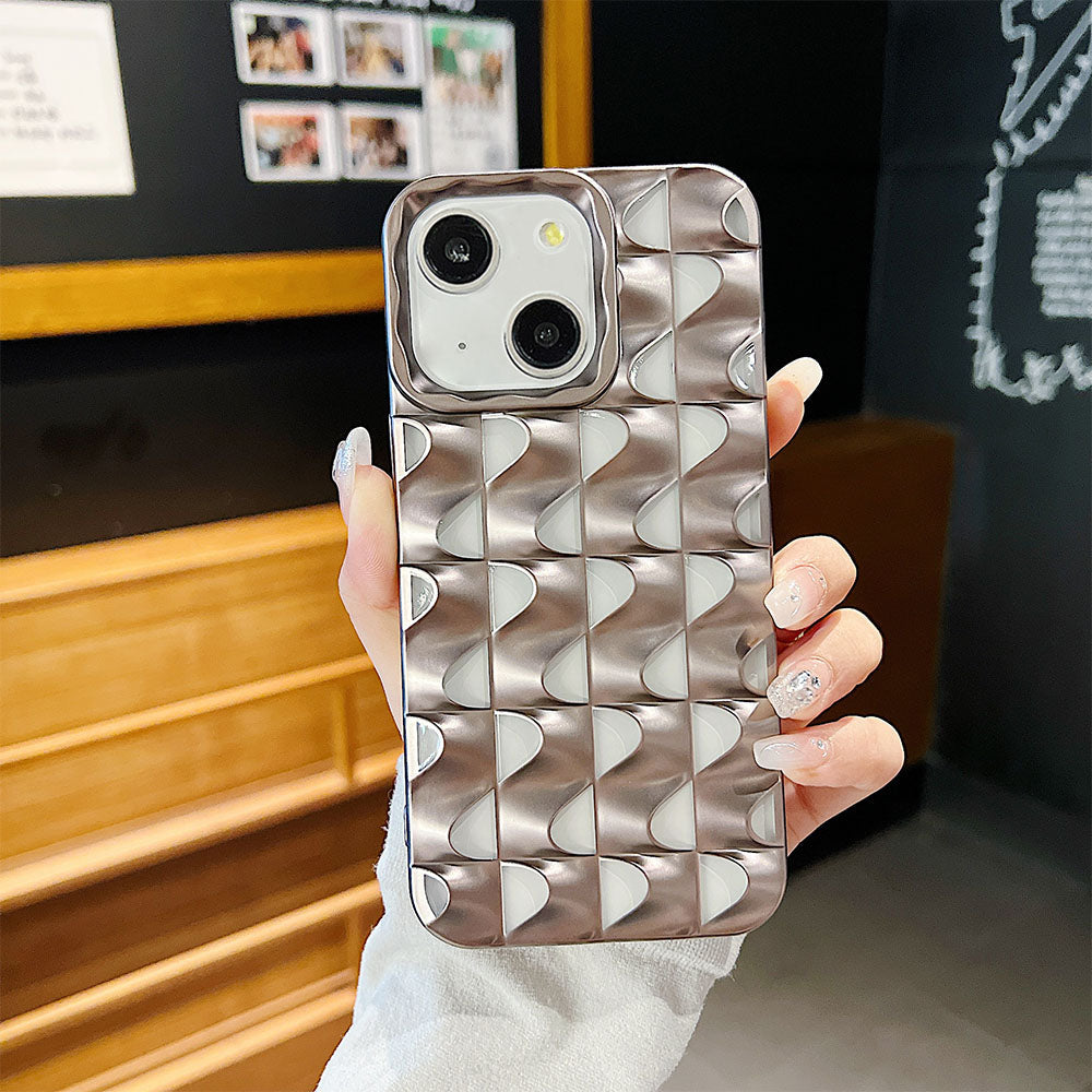 LuxuryKase LK148 3D Metal Texture Hollow S Pattern Soft For iPhone