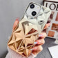 LuxuryKase LK136 Anti Yellowing Electroplated Diamond Gradient Pattern Case For iPhone 11 12 13 14 15 Plus Pro Max