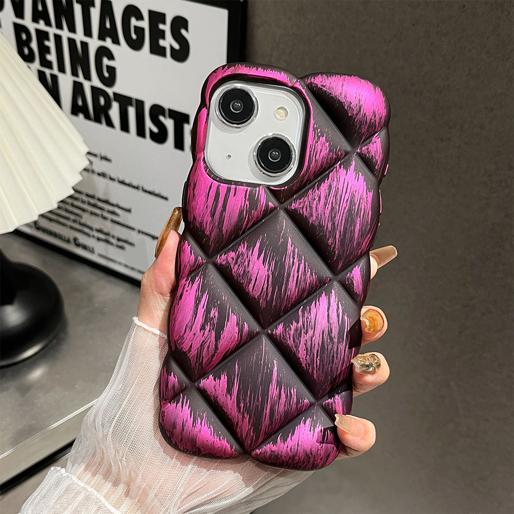 LuxuryKase LK139 Puffer Design Double Shaded Print Case For iPhone