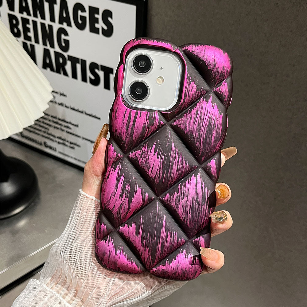 LuxuryKase LK139 Puffer Design Double Shaded Print Case For iPhone