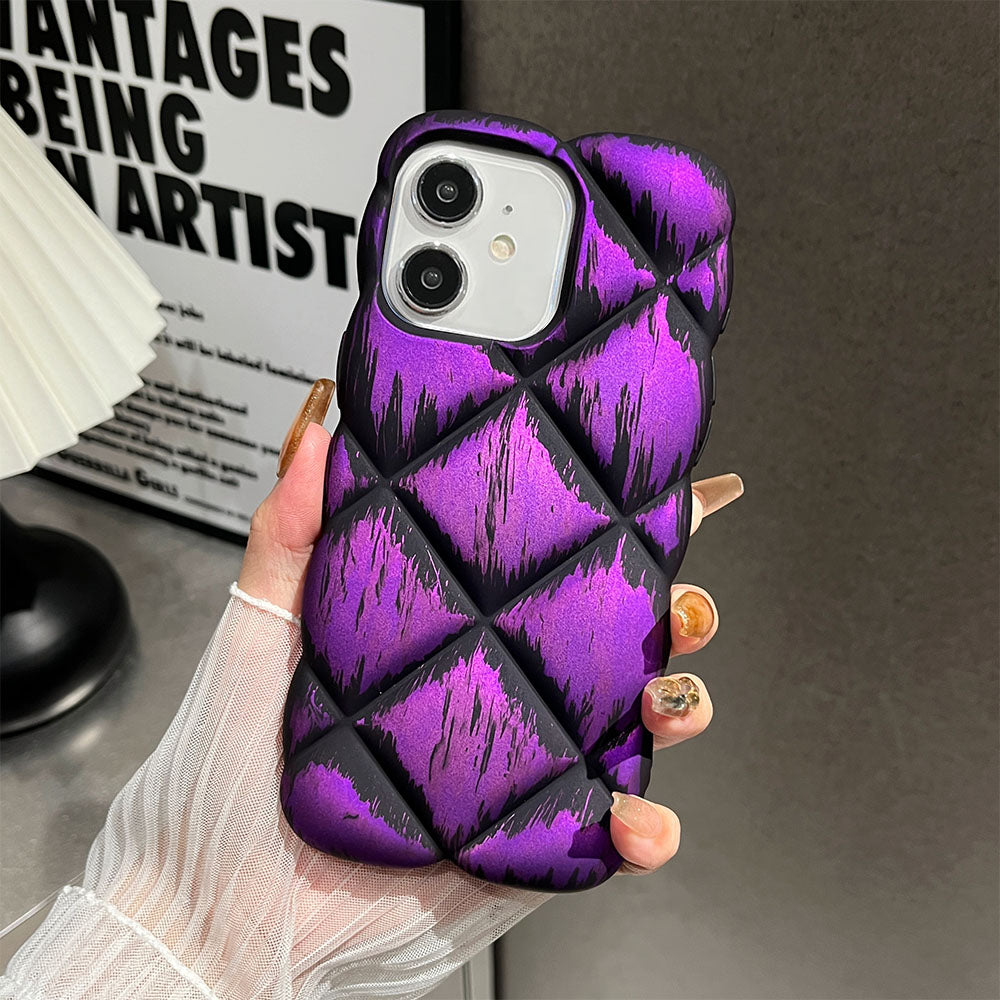 LuxuryKase LK139 Puffer Design Double Shaded Print Case For iPhone