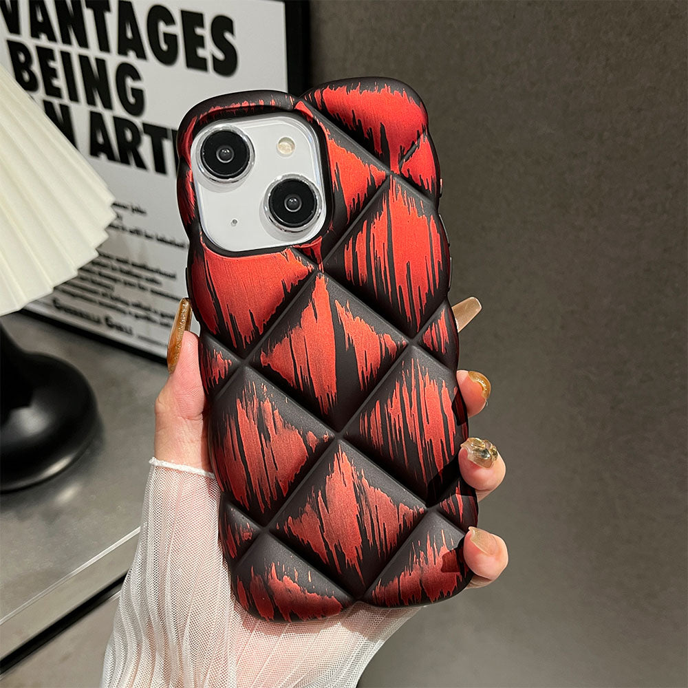 LuxuryKase LK139 Puffer Design Double Shaded Print Case For iPhone