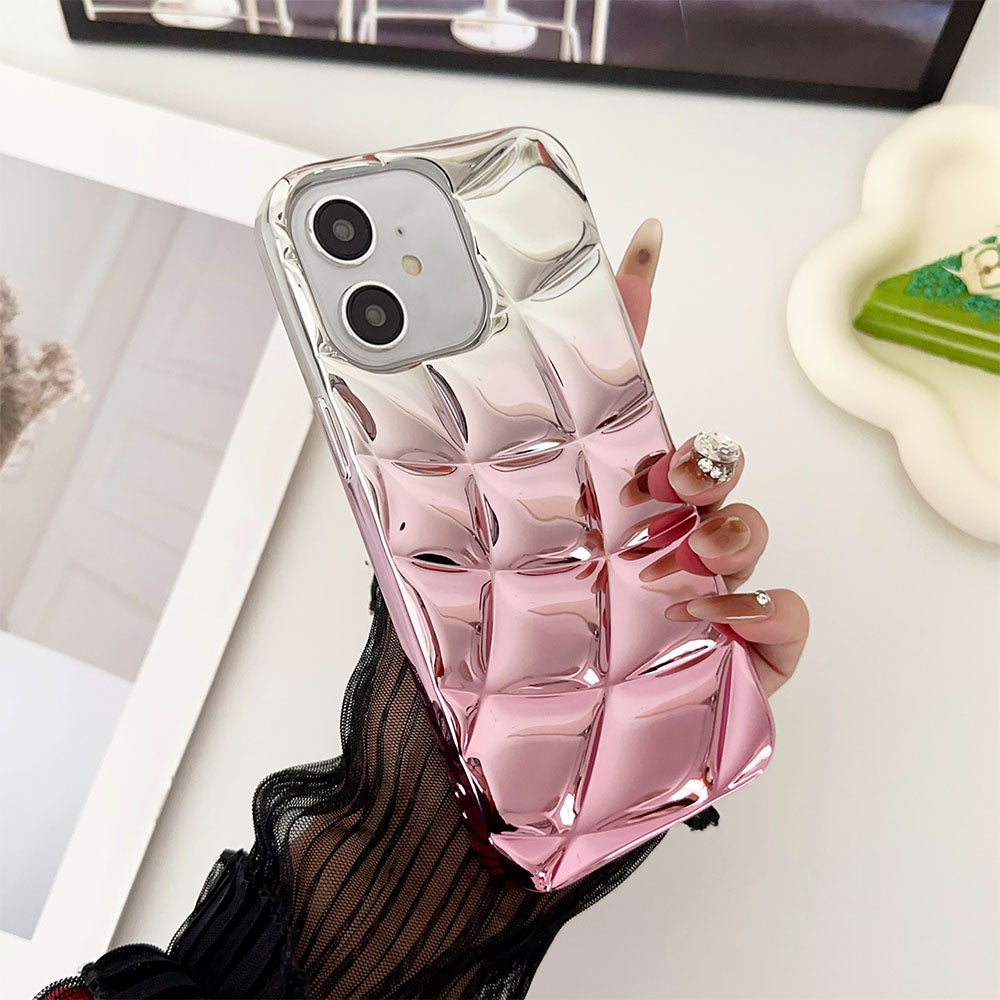 LuxuryKase LK146 Electroplated Cushion Gradient Case For iPhone 11 12 13 14 15 Plus Pro Max