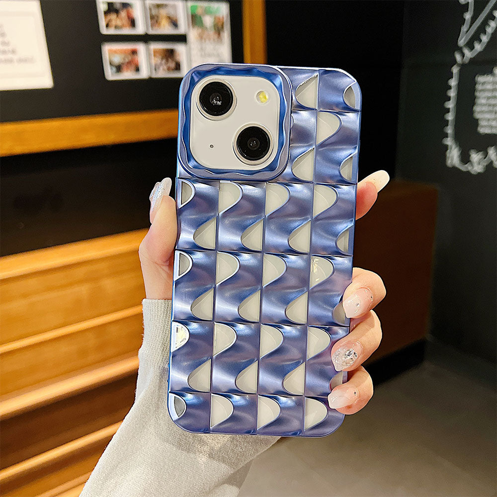 LuxuryKase LK148 3D Metal Texture Hollow S Pattern Soft For iPhone