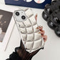 LuxuryKase LK142 Electroplated curved plaid Protective case For iPhone 11 12 13 14 15 Plus Pro Max