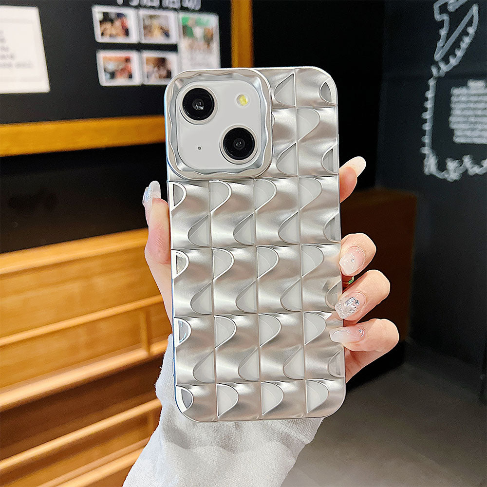 LuxuryKase LK148 3D Metal Texture Hollow S Pattern Soft For iPhone