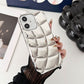 LuxuryKase LK142 Electroplated curved plaid Protective case For iPhone 11 12 13 14 15 Plus Pro Max