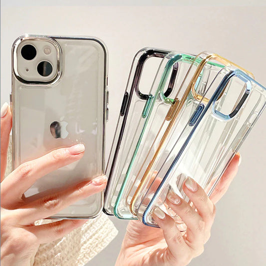 LuxuryKase Plating Transparent Shockproof Case For Iphone