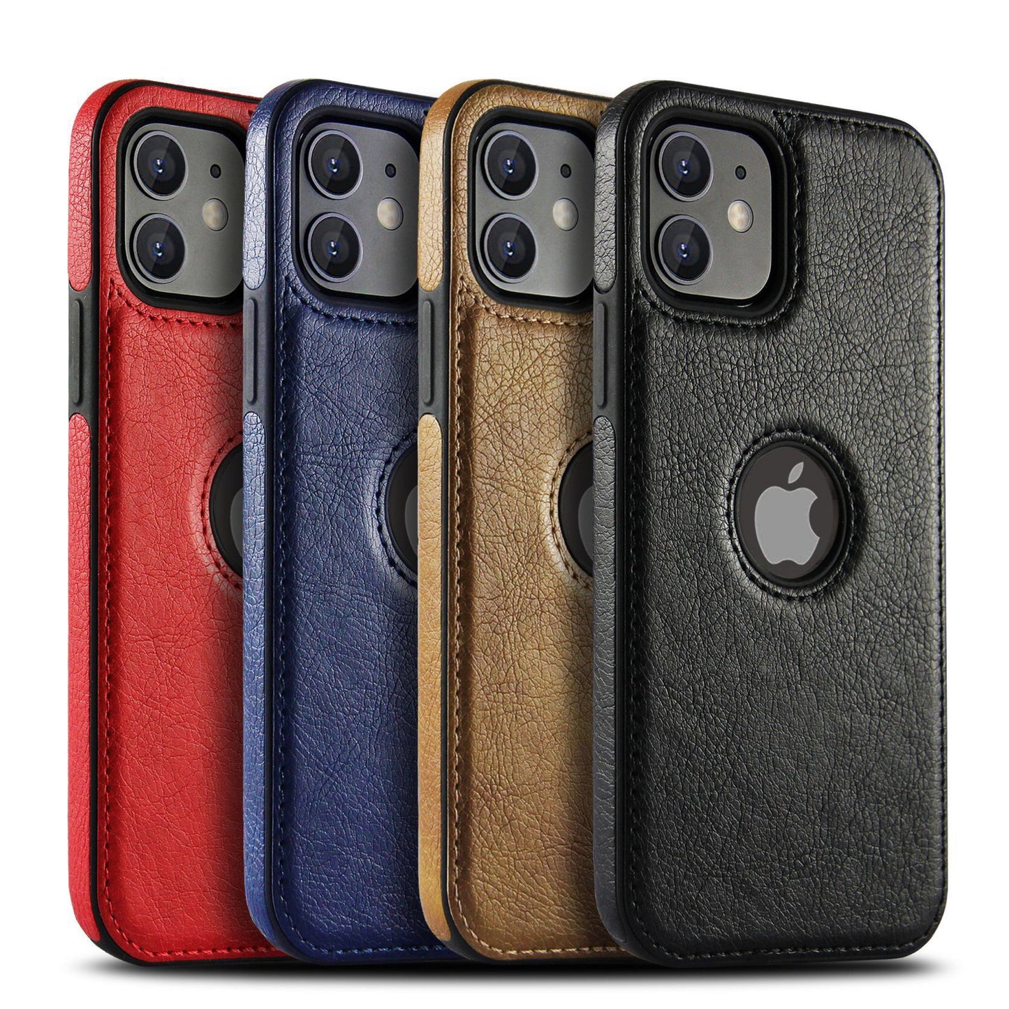 Luxurykase Business Style PU Leather Shockproof Case For Iphone 11 12 13 14 Plus Mini Pro Max