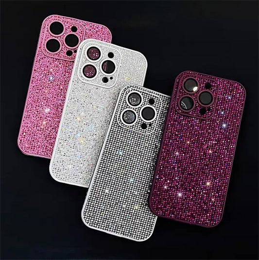 LuxuryKase LK118 Shiny Diamond Full Lens Protection Glitter Rhinestone Case For iPhone