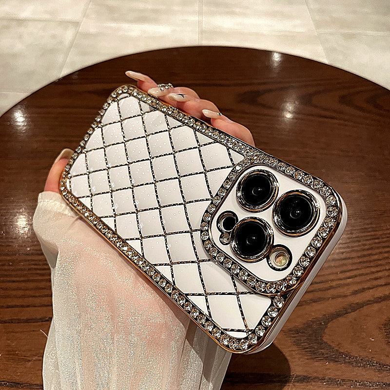 LuxuryKase Electroplated Glitter Diamond Rhinestone Phone Case For Iphone