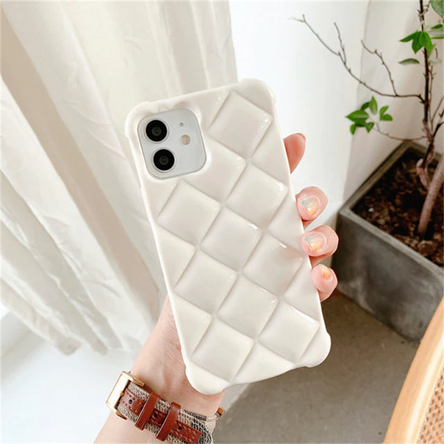 Us Lite Luxury Diamond Texture Soft Jelly Candy Silicone Case for iPhone 11 12 13 Mini Pro Max