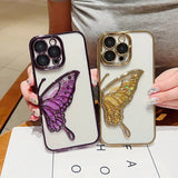 LuxuryKase LK100 Plating Dream Butterfly Clear Case Cover For iPhone