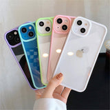 LuxuryKase Shockproof Silicone Bumper Transparent Protection Case Cover For Iphone 11 12 13 14 Plus Mini Pro Max