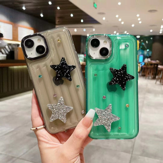 LuxuryKase LK119 Crystal Clear Bling Star Case For iPhone 11 12 13 14 15 Plus Pro Max