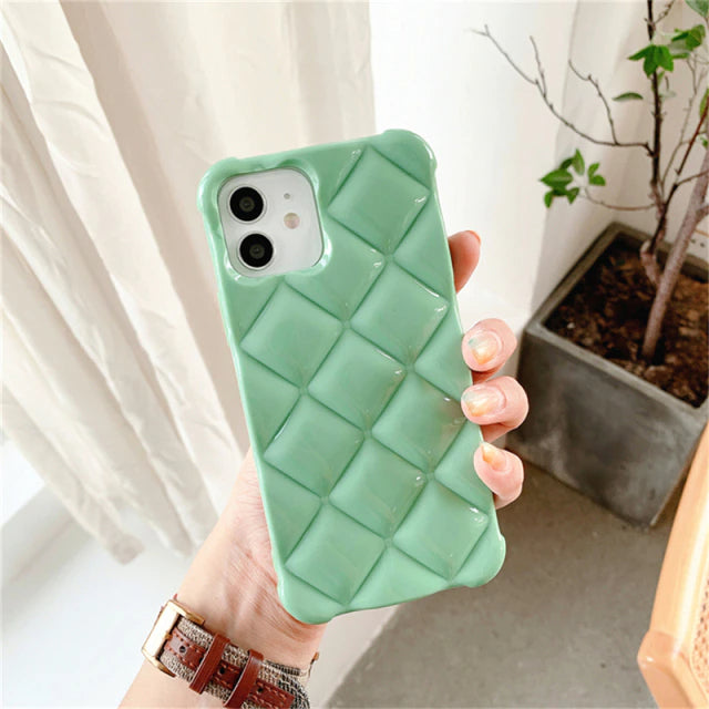 Us Lite Luxury Diamond Texture Soft Jelly Candy Silicone Case for iPhone 11 12 13 Mini Pro Max