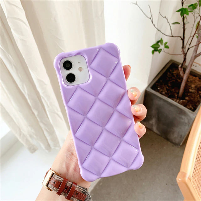 Us Lite Luxury Diamond Texture Soft Jelly Candy Silicone Case for iPhone 11 12 13 Mini Pro Max