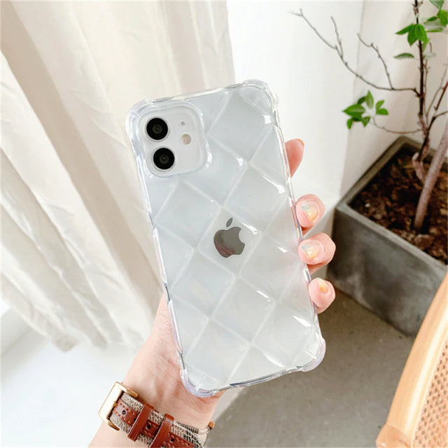 Us Lite Luxury Diamond Texture Soft Jelly Candy Silicone Case for iPhone 11 12 13 Mini Pro Max