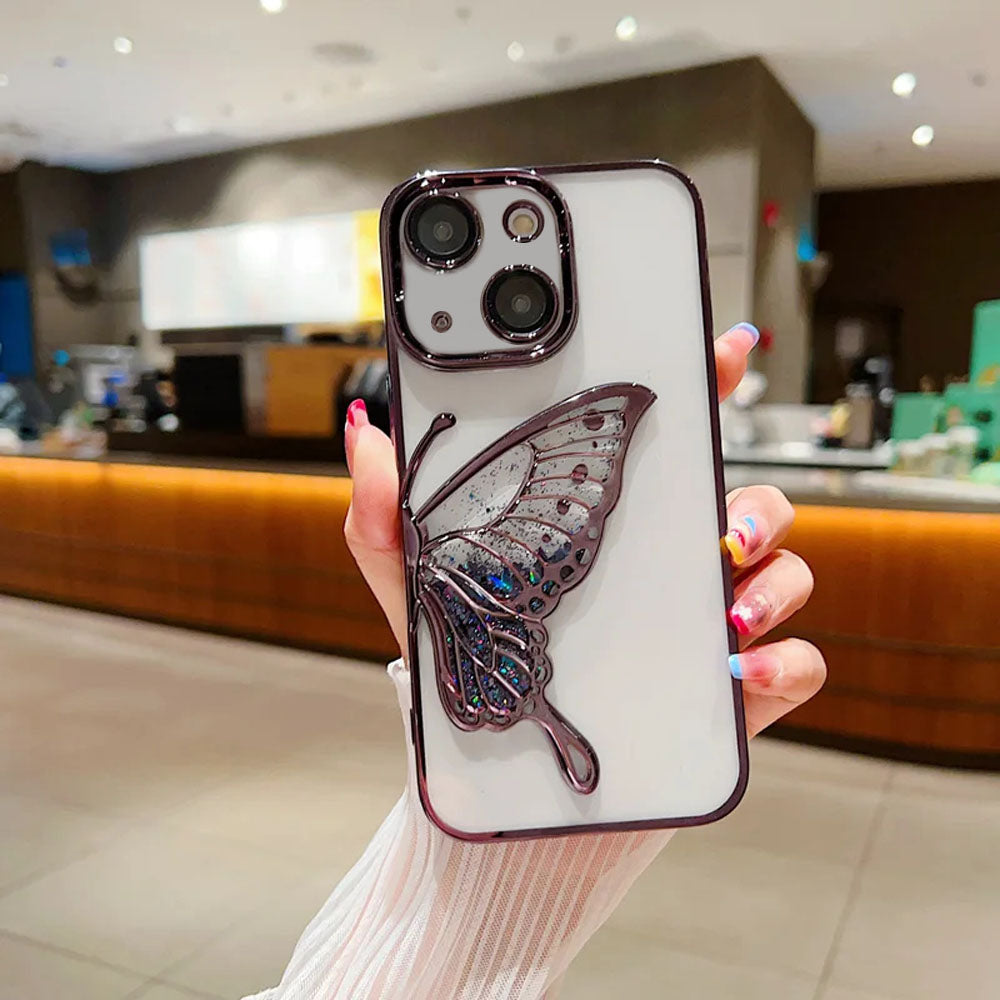 LuxuryKase LK100 Plating Dream Butterfly Clear Case Cover For iPhone