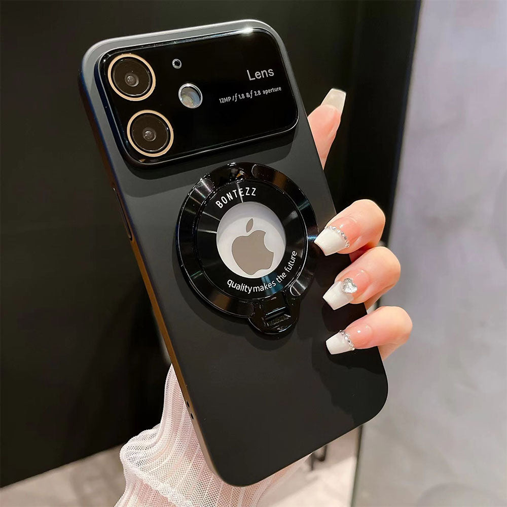 LuxuryKase LK090 Fully Protected Matte Case With In Built Phone Stand For iPhone 11 12 13 14 15 Plus Pro Max