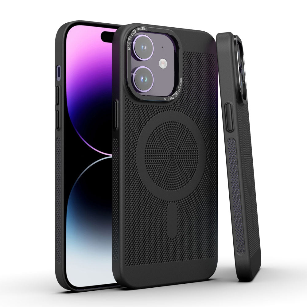 LuxuryKase LuxuryKase Ultra Slim Full Coverage Heat Sink Case with Honeycomb Mesh Effective Heat Dissipation Compatible Mag-Safe For Iphone 11 12