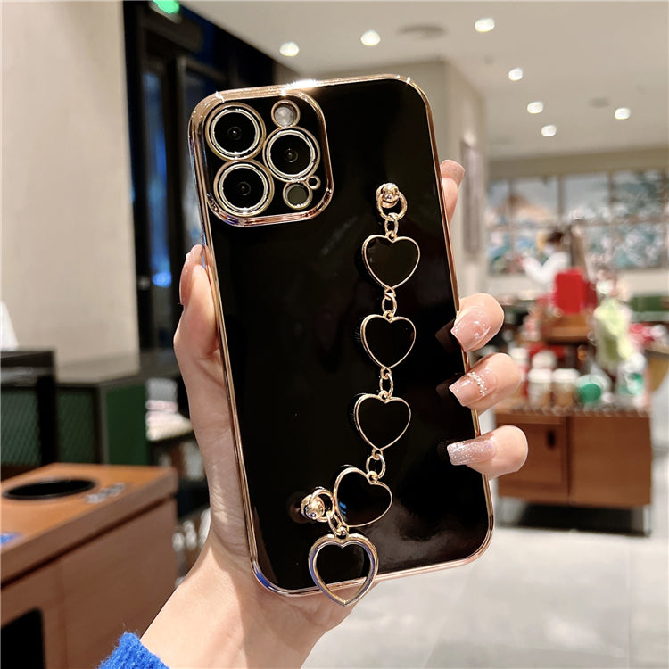 US LITE Luxury Heart Bracelet Chain Cover Case for Iphone 11 12 Mini Pro Max