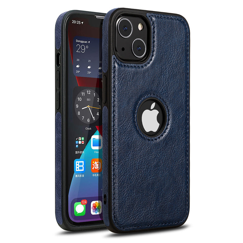 Luxurykase Business Style PU Leather Shockproof Case For Iphone 11 12 13 14 Plus Mini Pro Max