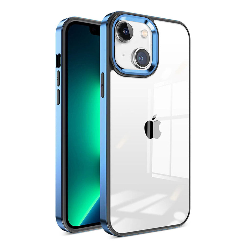 LuxuryKase New Skin 3 in 1 Transparent Plating Shockproof Case Cover For Iphone