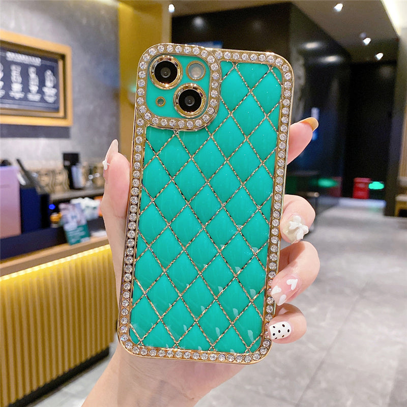 LuxuryKase Electroplated Glitter Diamond Rhinestone Phone Case For Iphone