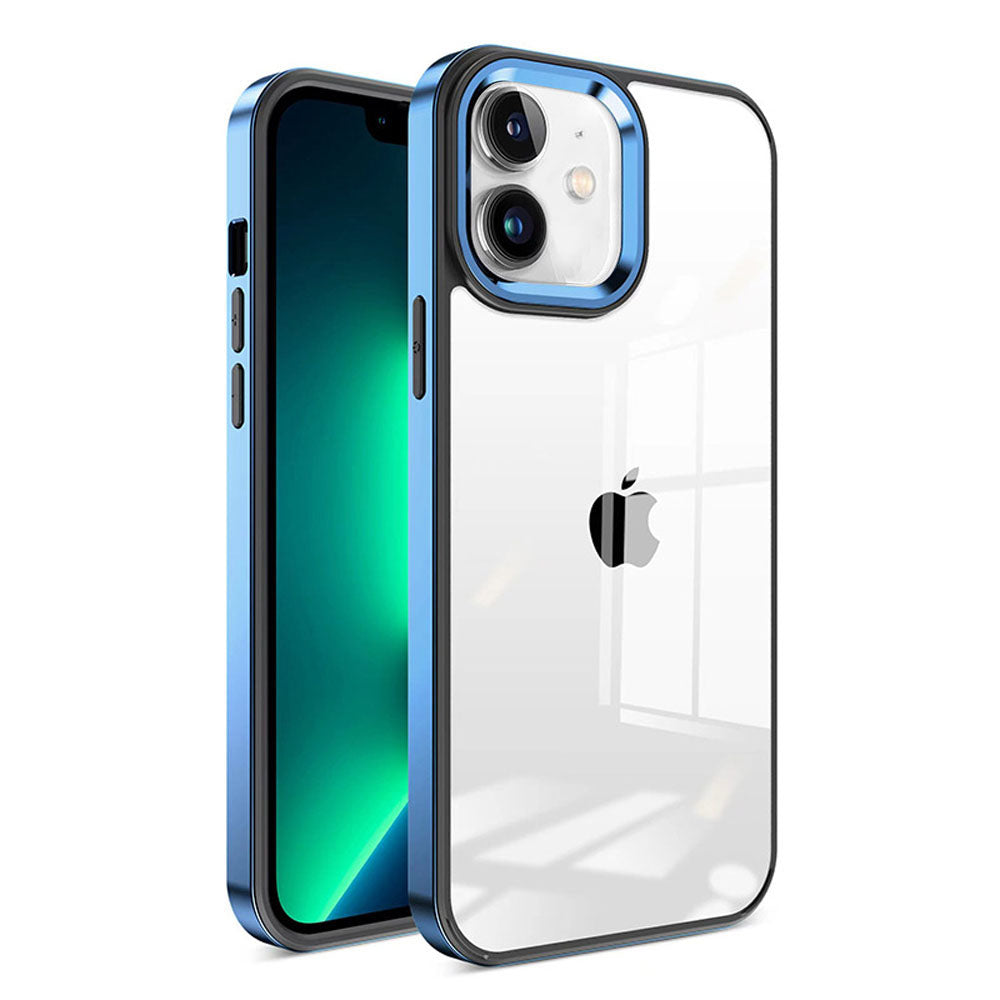 LuxuryKase New Skin 3 in 1 Transparent Plating Shockproof Case Cover For Iphone