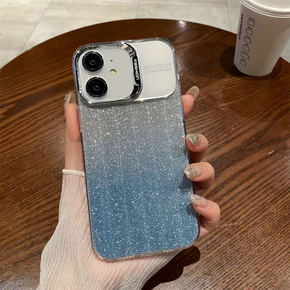 LuxuryKase LK120 Fashion Transparent Glitter Bling Gradient Soft Case For iPhone 11 12 13 14 15 Pro Max