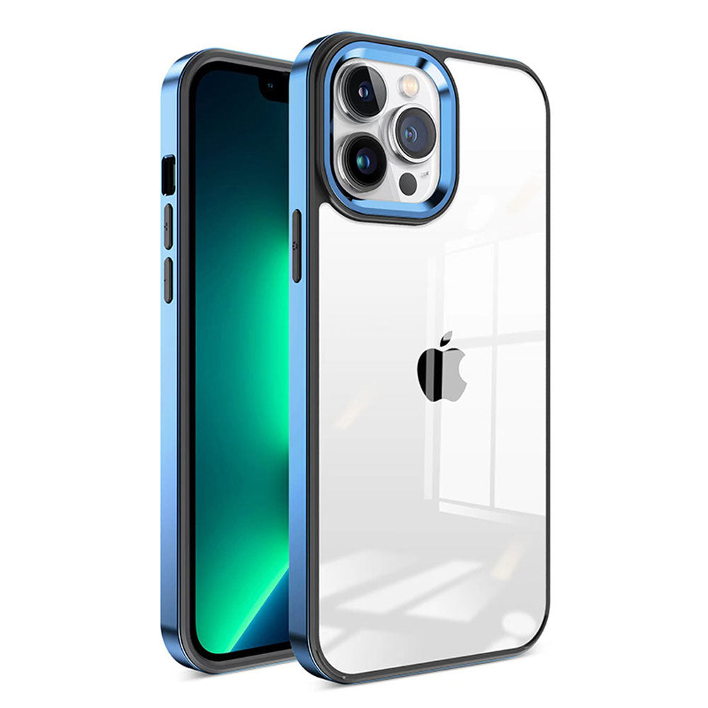 LuxuryKase New Skin 3 in 1 Transparent Plating Shockproof Case Cover For Iphone