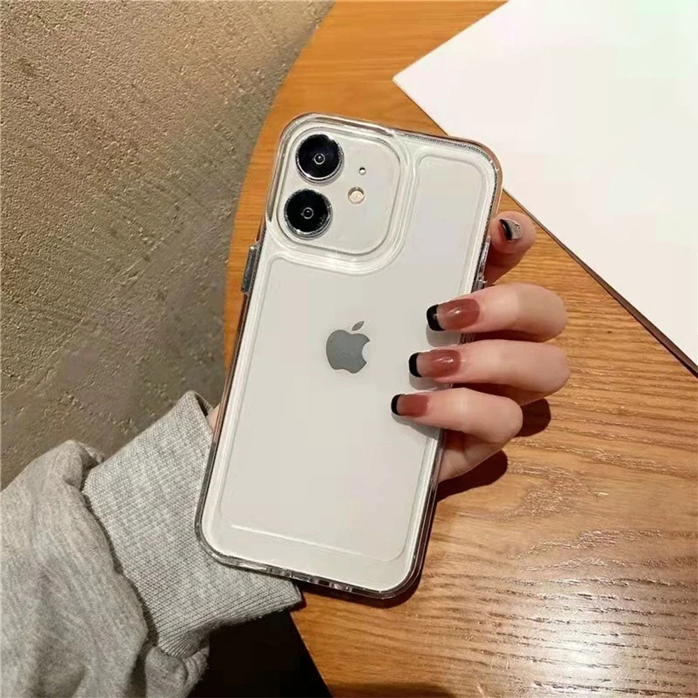 LuxuryKase LK001 Shockproof Camera Protective Transparent Hard Case For Iphone 11 12 13 14 15 Plus Pro Max