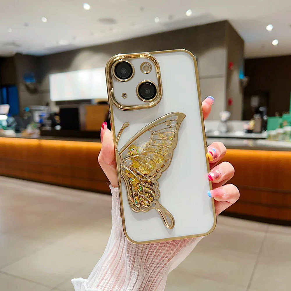 LuxuryKase LK100 Plating Dream Butterfly Clear Case Cover For iPhone