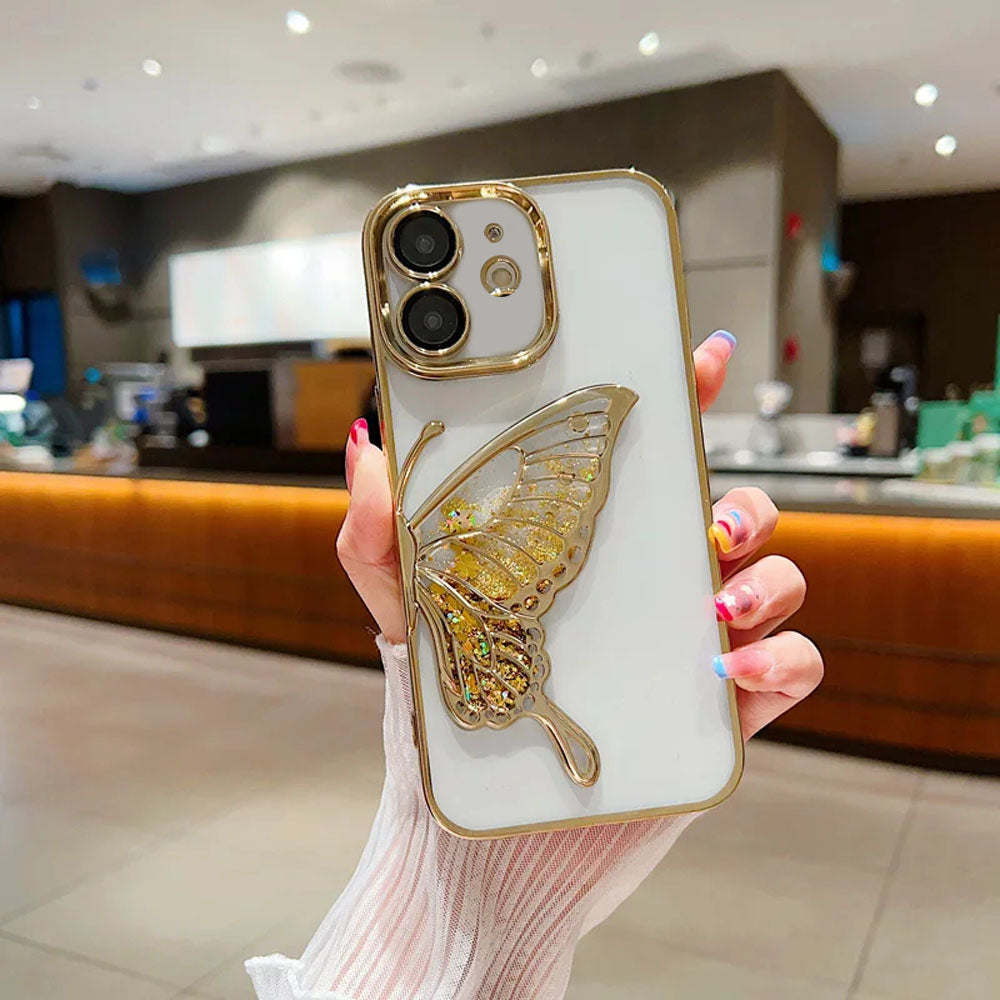 LuxuryKase LK100 Plating Dream Butterfly Clear Case Cover For iPhone