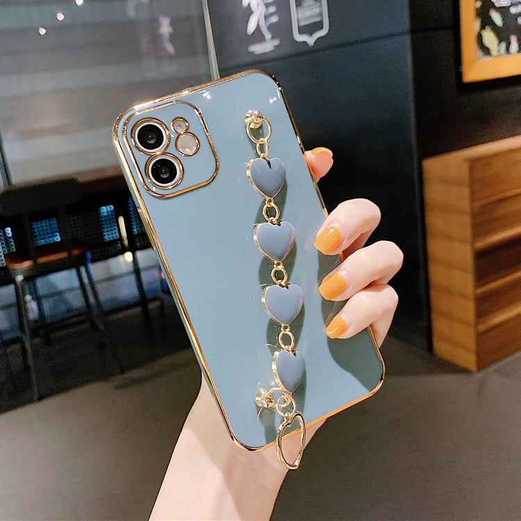 US LITE Luxury Heart Bracelet Chain Cover Case for Iphone 11 12 Mini Pro Max