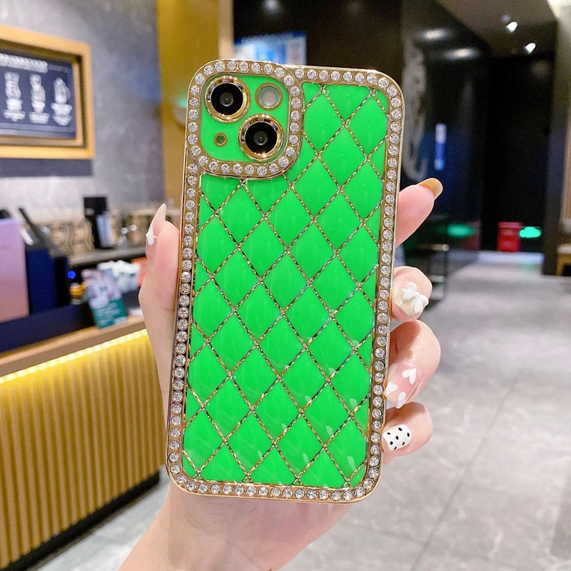 LuxuryKase Electroplated Glitter Diamond Rhinestone Phone Case For Iphone