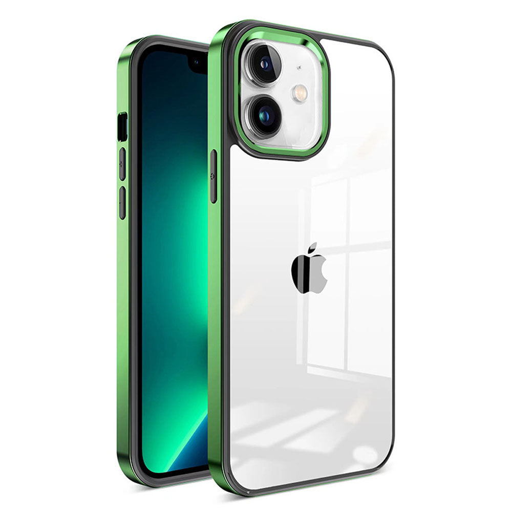 LuxuryKase New Skin 3 in 1 Transparent Plating Shockproof Case Cover For Iphone