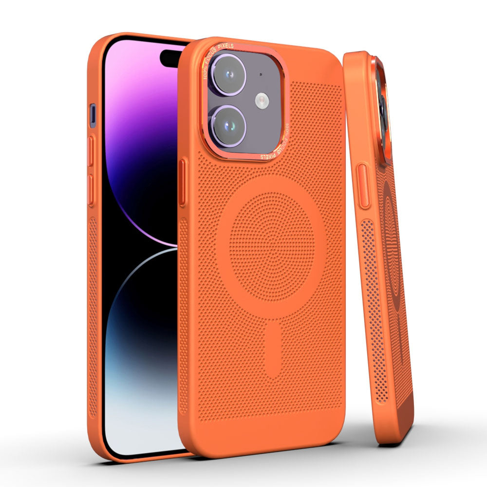 LuxuryKase LuxuryKase Ultra Slim Full Coverage Heat Sink Case with Honeycomb Mesh Effective Heat Dissipation Compatible Mag-Safe For Iphone 11 12