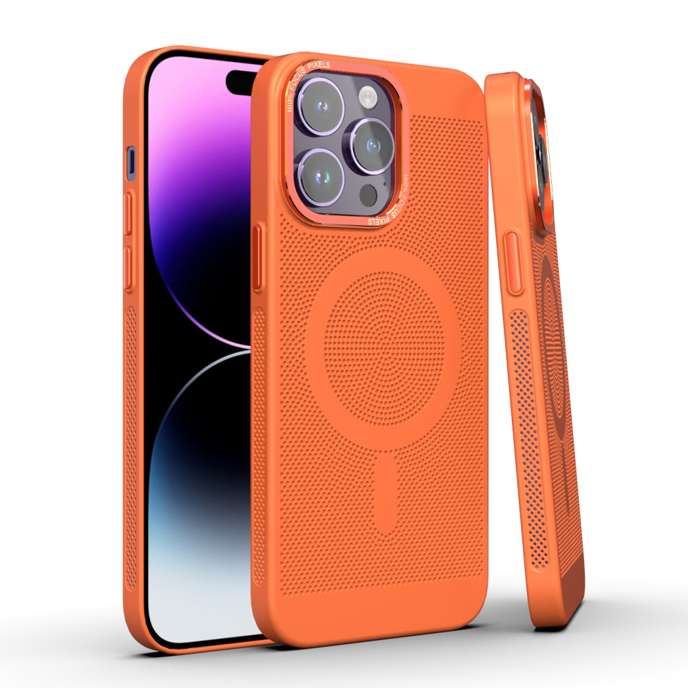 LuxuryKase LuxuryKase Ultra Slim Full Coverage Heat Sink Case with Honeycomb Mesh Effective Heat Dissipation Compatible Mag-Safe For Iphone 11 12 13 14 Pro Max